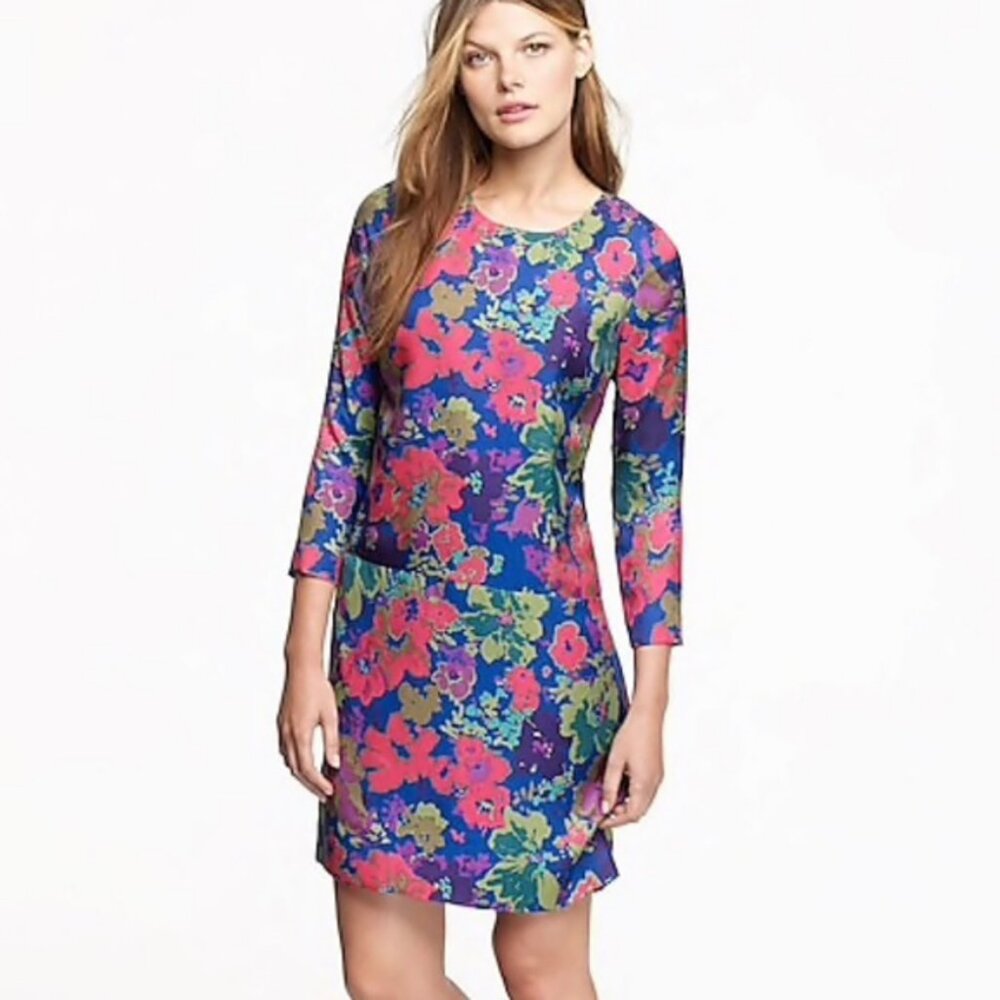 J. Crew Ashbury silk floral dress